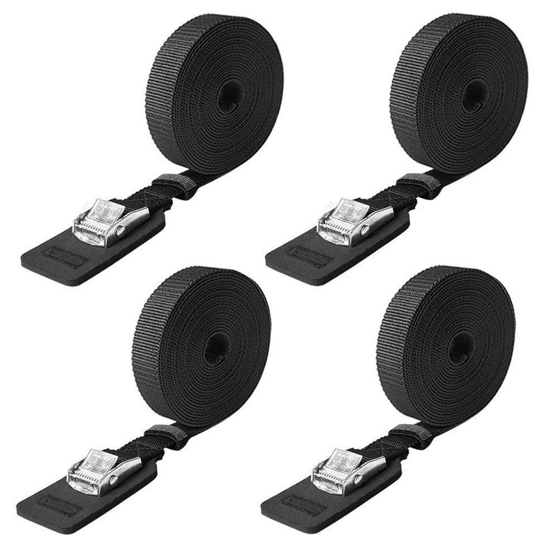 Boncas Sturdy 16-foot-by-1-inch Tie Down Strap Lashing Strap Cargo Tie-Down Strap Padded Cam Lock Buckle 4 Pack - Image 1